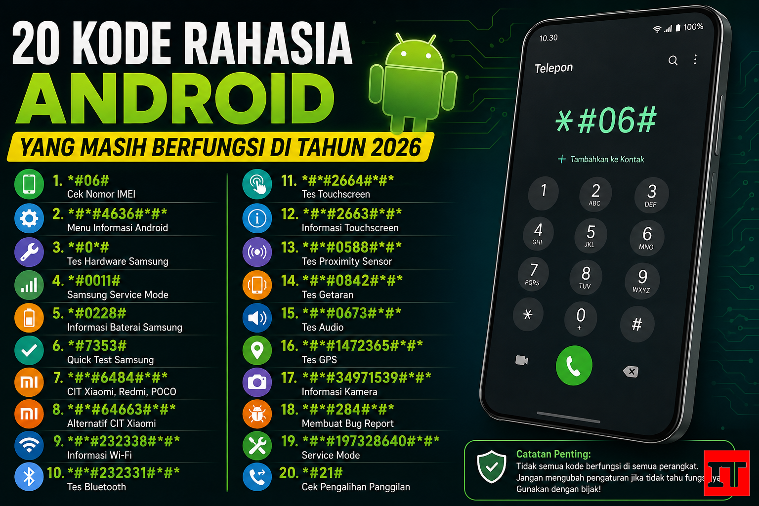 20 Kode Rahasia Android yang Masih Berfungsi di 2026