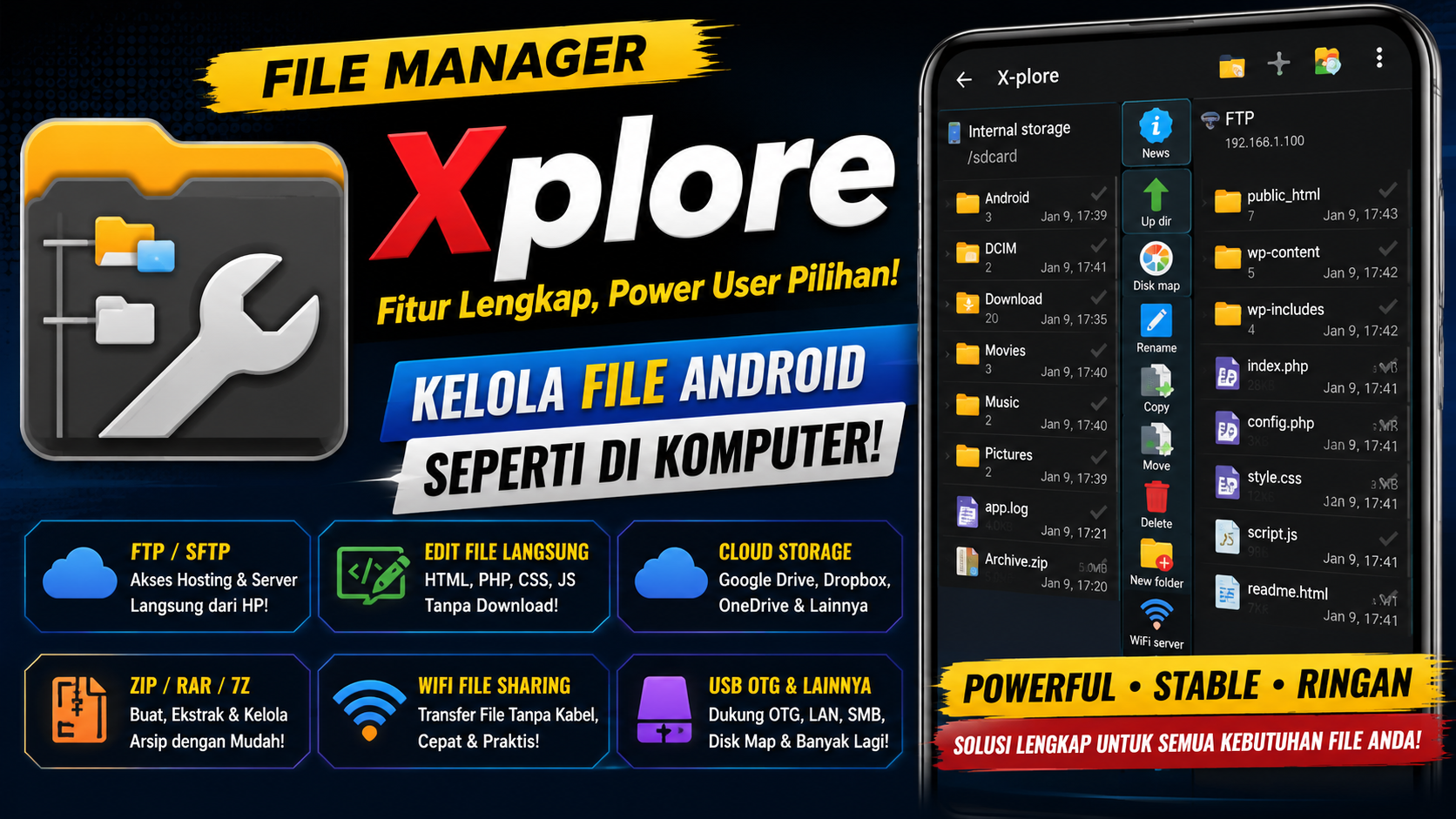X-plore APK: Solusi Power User untuk Kelola File Android & Server!