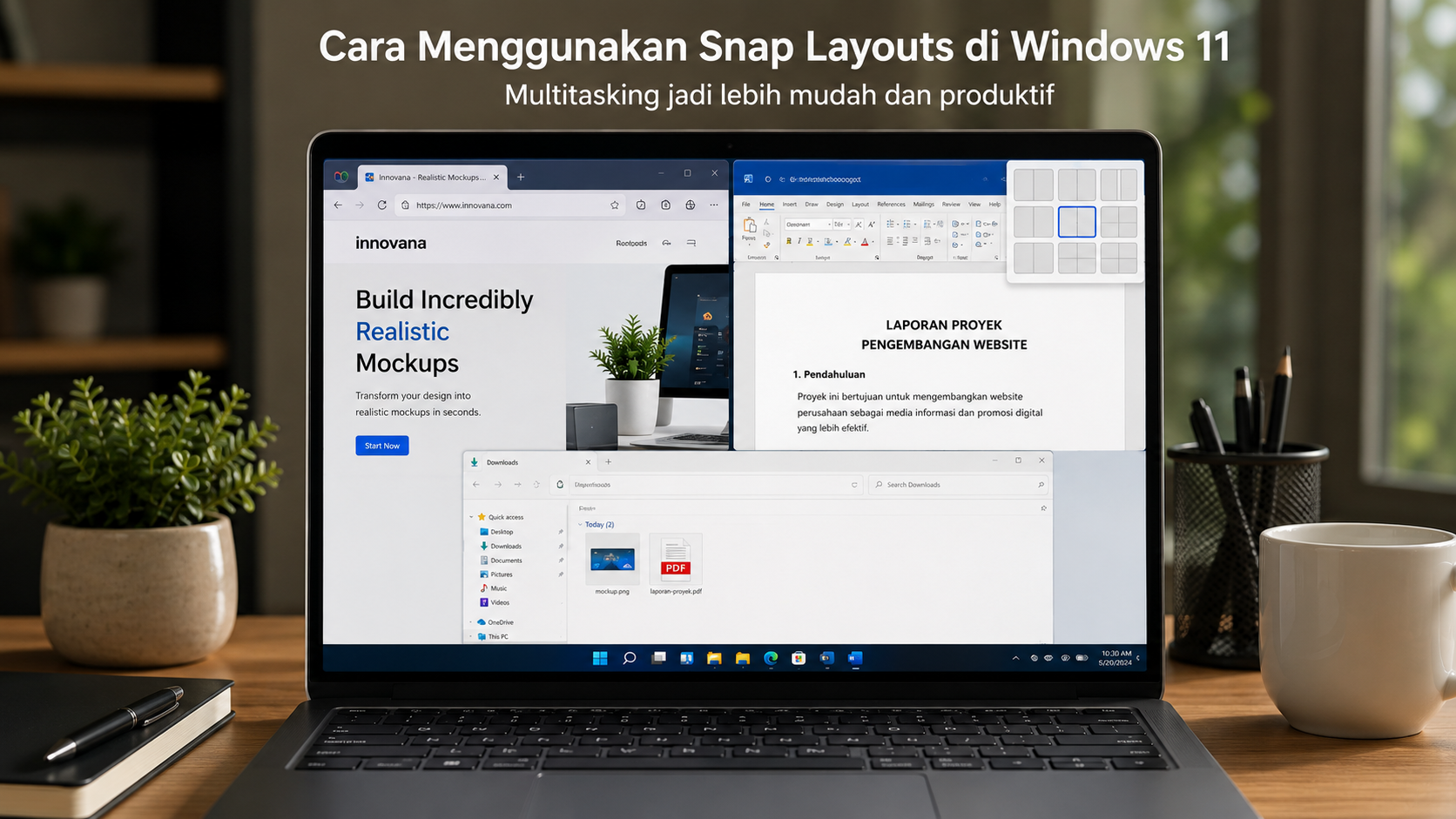 Cara Gunakan Snap Layouts di Windows 11 untuk Multitasking