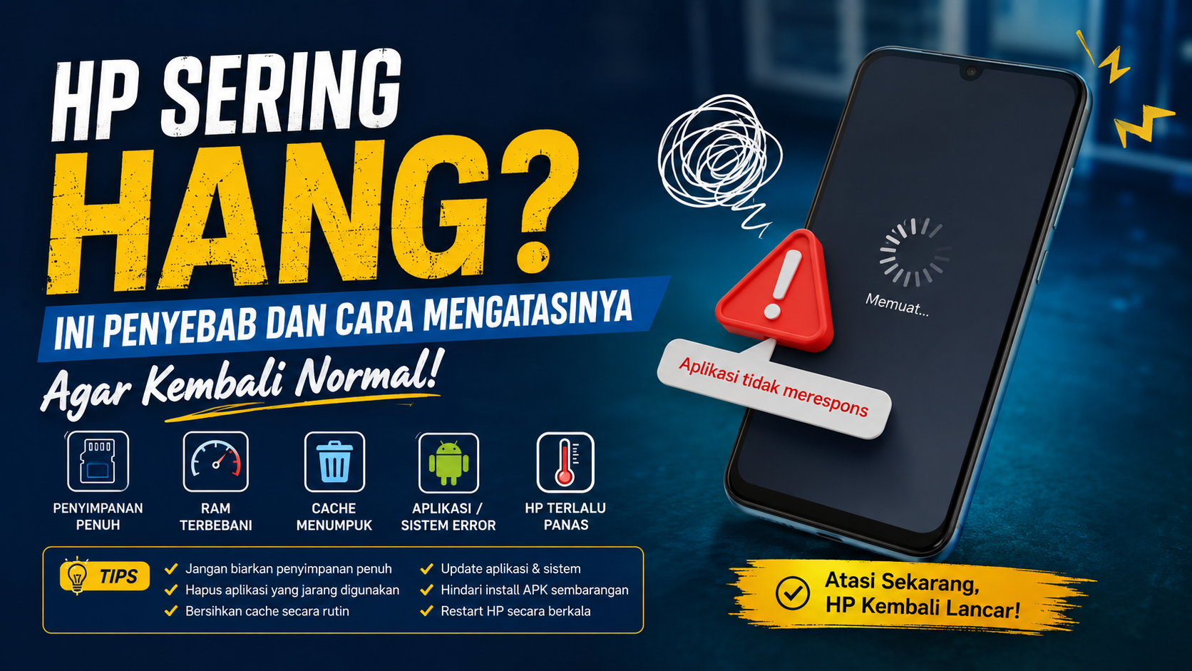 HP Sering Hang? Ini Penyebab dan Cara Mengatasinya Agar Kembali Normal