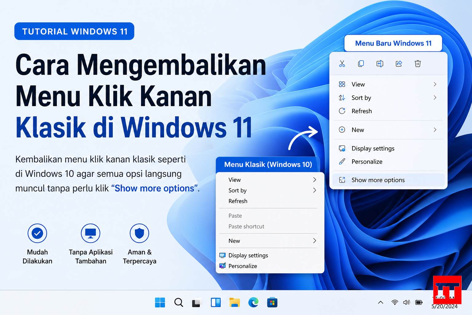Cara Mengembalikan Menu Klik Kanan Klasik di Windows 11 dengan Mudah